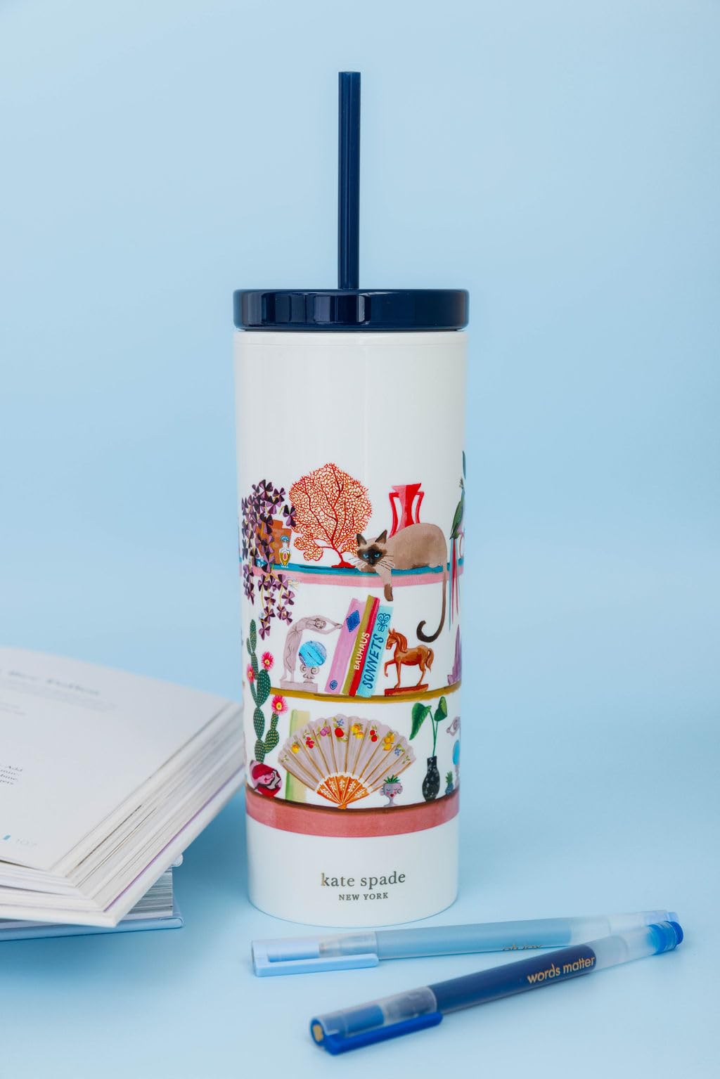 Amazon.com | kate spade new york Insulated Tumbler with Reusable